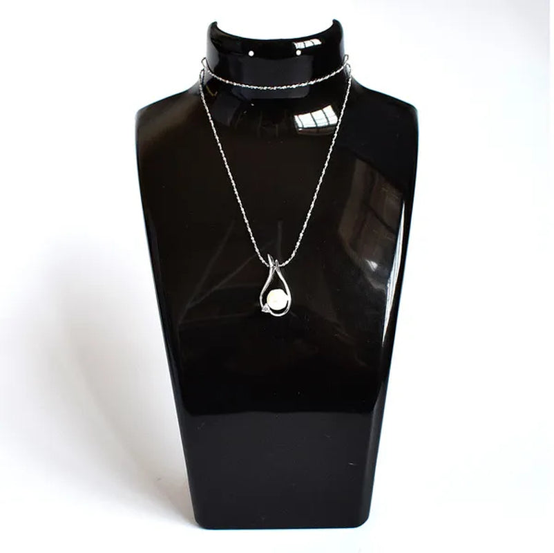 S925 Sterling Silver Pendant Inlay Freshwater Pearls Necklace for Women