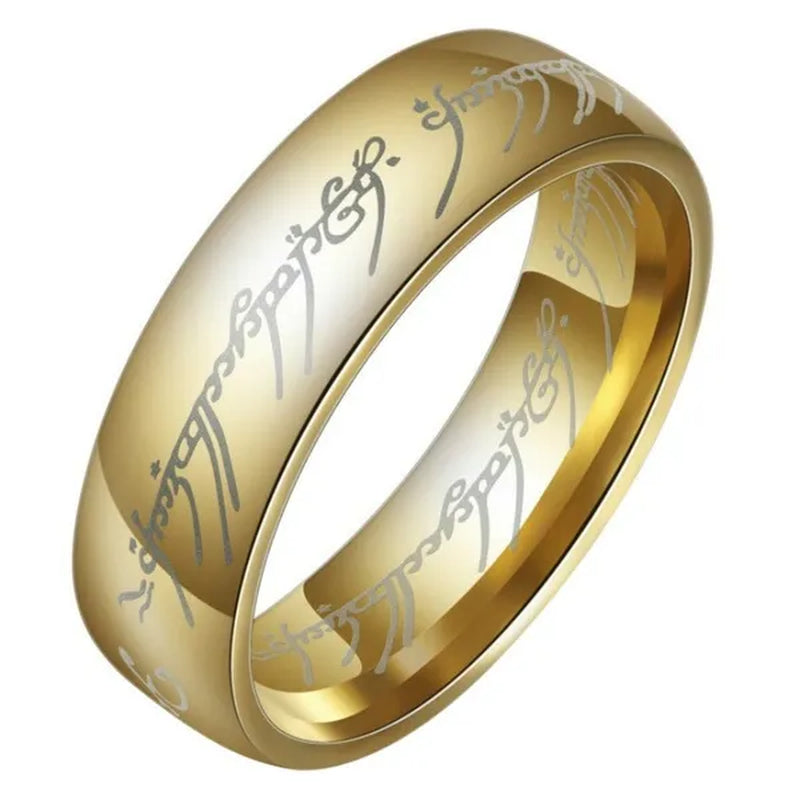 Fashion Jewelry Lord of The Rings Stainless Steel Men Women LOTR The One Band Ring