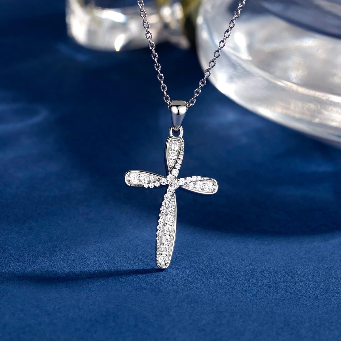 Necklaces for Women 925 Sterling Silver Heart Necklaces - Infinity Love Platinum Plated Diamond Pendant 18", Silver, Cubic Zirconia