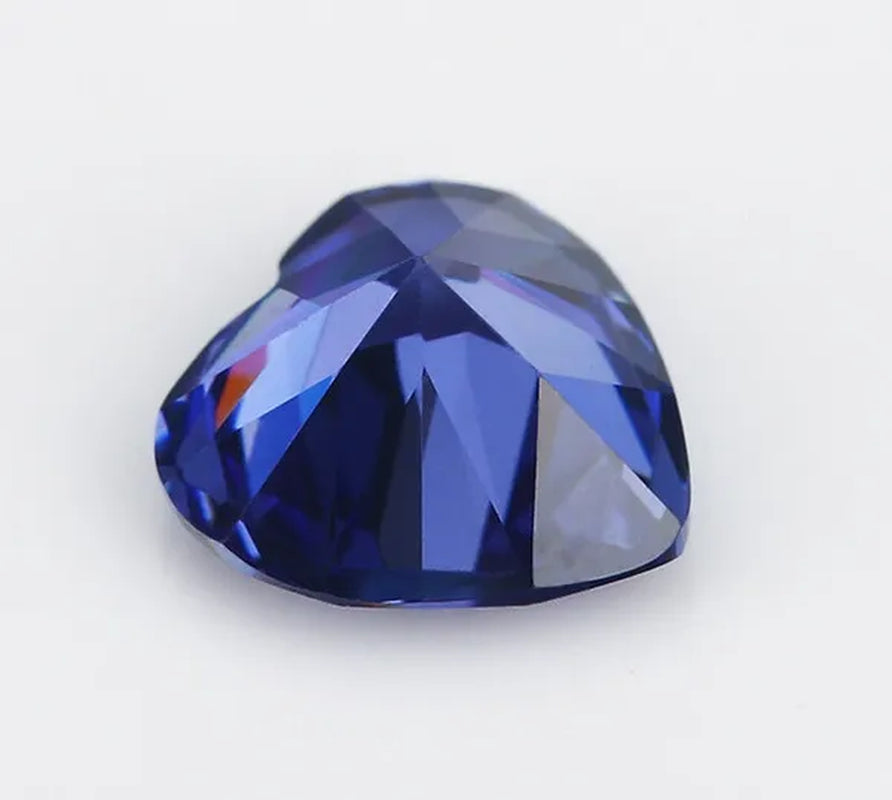 6X6mm AAAAA Blue Sapphire Gems 1.23ct Heart Faceted Cut VVS Loose Gemstone
