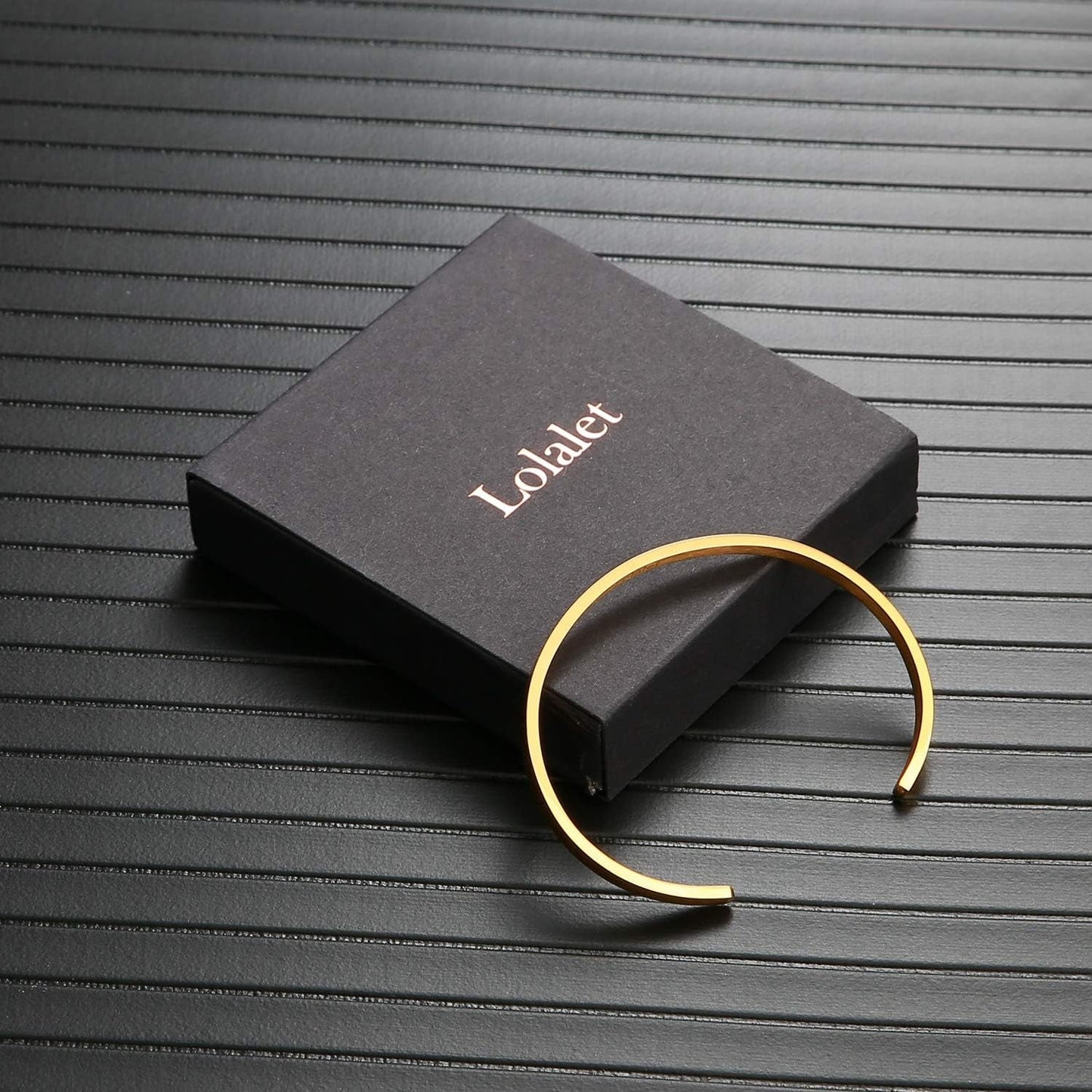 Thin Open Cuff Bracelet, Christmas Gift for Girlfriend Wife Mom, 18K Gold Plated Couples Oval Love Bracelets, Plain Polished Finish Open Cuff Bangle Jewelry Gift for Men Women