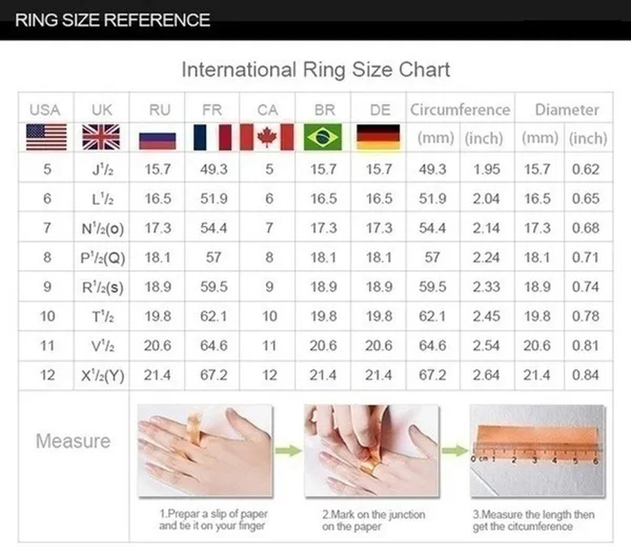 Luxurious Womens Big 18K Solid Gold Natural Gemstone Diamond Ring Anniversary Gift Engagement Wedding Rings Jewelry Gift Size 5-10