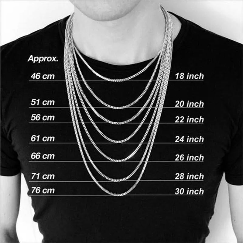 European and American Fashion 925 Sterling Silver Italian Curb Link Chain Necklace Bracelet 925 Silver High Quality Jewelry Sets for Women and Men