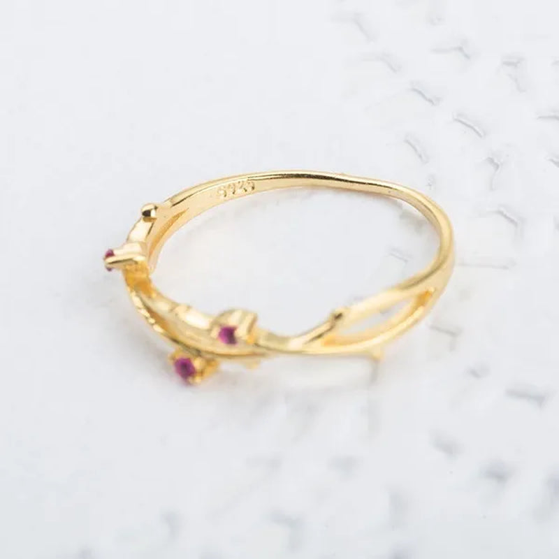 Simple Fashion Natural Ruby Gemstone Bridal Wedding Ring for Womens Engagement Wedding Party Diamond ring Engagement ring Valentine's Day Present Size 5-12 YOHAPP