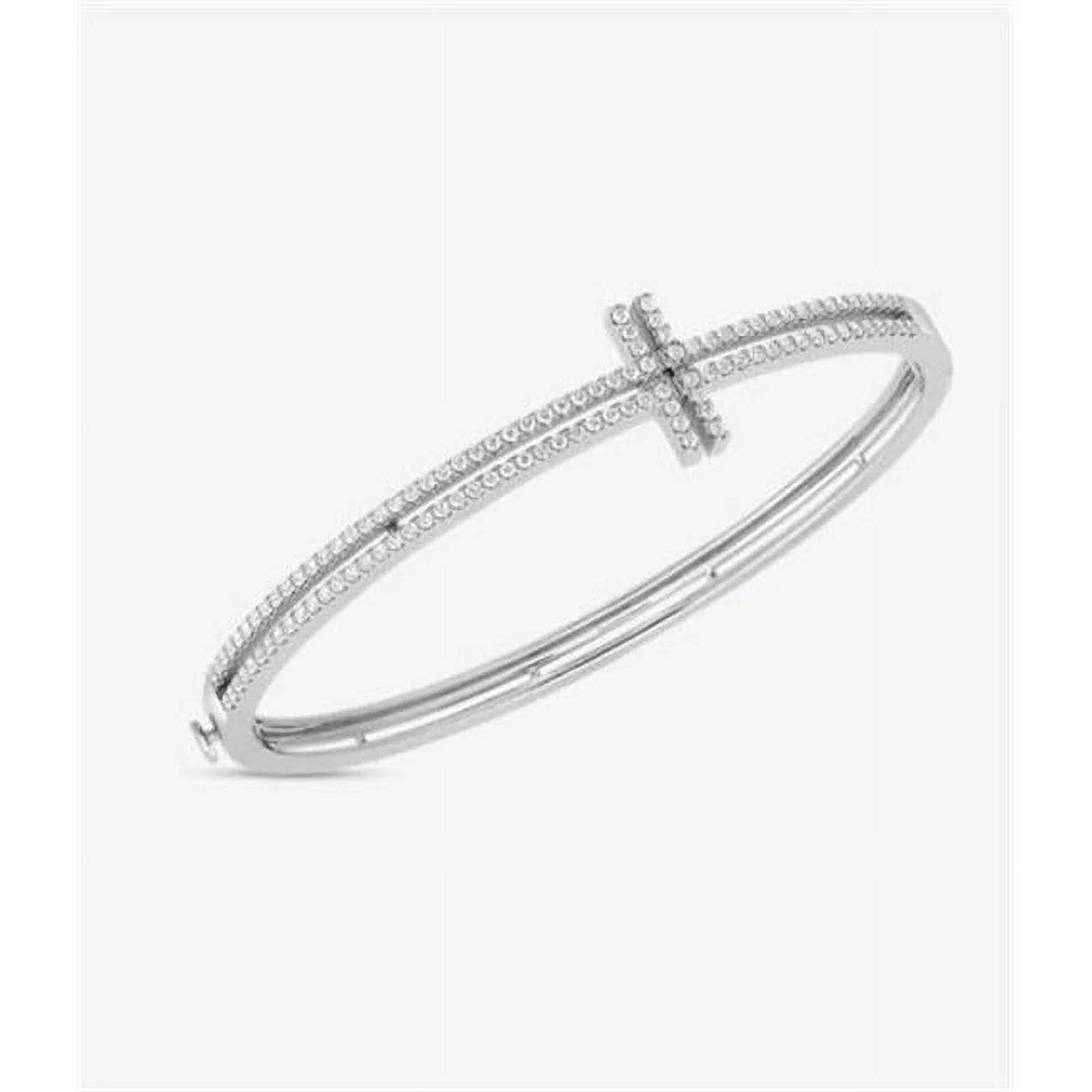 Enterprises 27015 2.25 CT White Gold round Brilliant Diamonds Lady Bangle