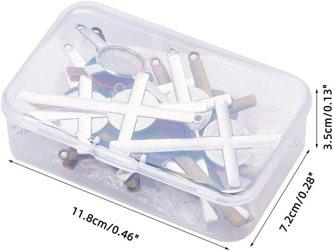 16Pcs Cross Pendant Trays Photo Charms Bezel Settings and 16Pcs Glass Cabochon Dome Tiles Clear Cameo Memorial Photo Pendant for Bouquet Wedding Graduation Easter Making