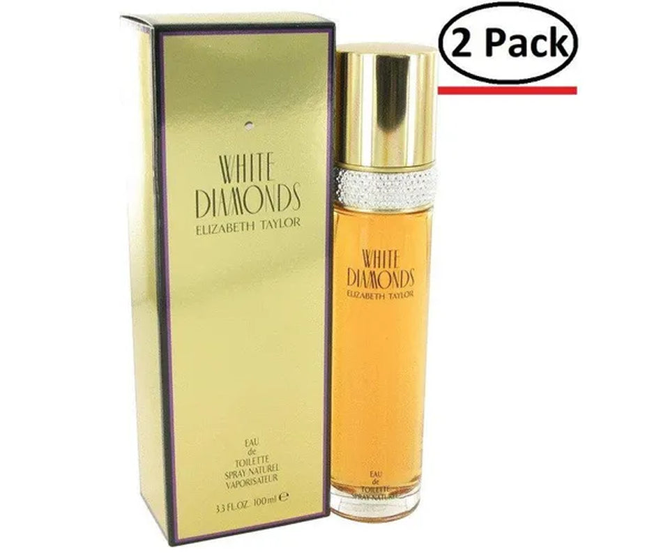 WHITE DIAMONDS by Elizabeth Taylor Eau De Toilette Spray 3.3 Oz for Women (Package of 2)