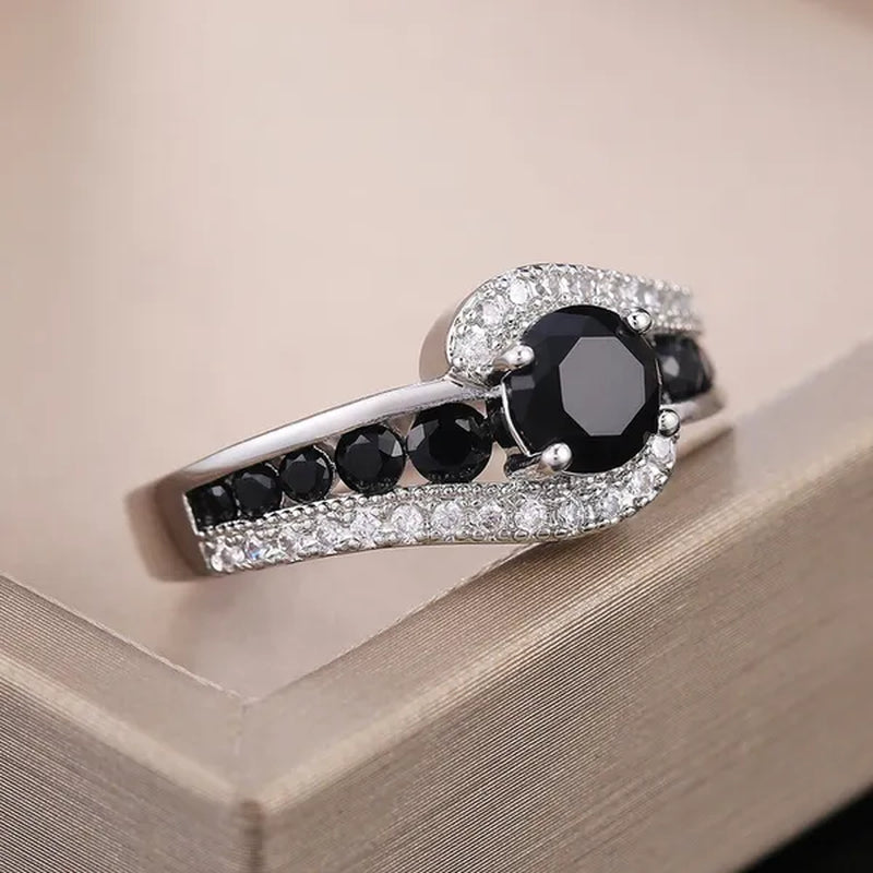 Special-interest blue Stone Women Wedding Ring Dazzling Zircon Delicate Gift Top Quality Female Classic Jewelry(Size:5-11)