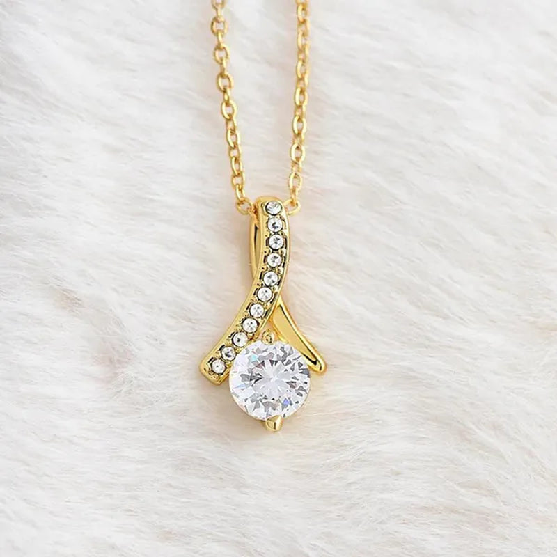 To My Daughter-in-law Gift We Both Love The Same Man Forever Love S925 Sterling Silver Cubic Zirconia Alluring Necklace