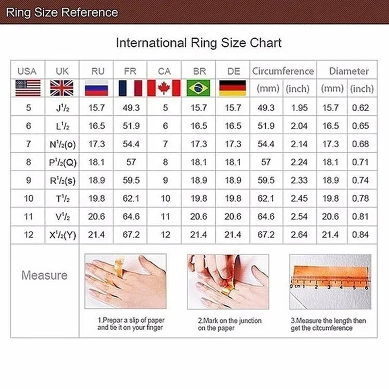Exquisite and simple women's fashion natural white sapphire diamond ring noble princess marriage proposal engagement jewelry set anniversary birthday party girlfriend Valentine's day gift ring size US5-10
