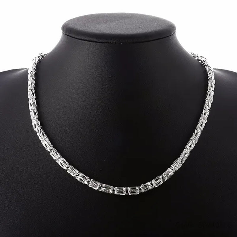Personality 925 Sterling Silver Spigot Chain Dragon Necklace for Men Women Fashion Silver Jewelry Christmas Gifts
