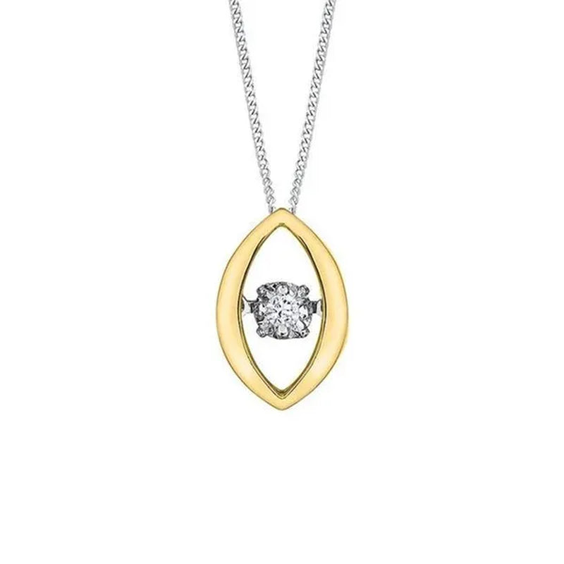 Cheri Jadore P3440-10T-02 Diamond Solitaire Pendant in 10K, Yellow Gold - 0.02 CT.