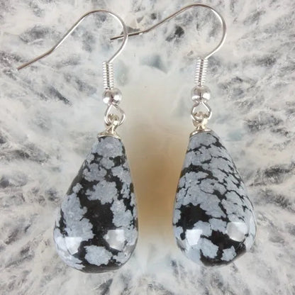 1 Pair 13X20MM Amethyst Clear Quartz Lapis Lazuli Turquoise Rose Quartz Opal Obsidian Jasper Drop Cone Bead Hook Dangle Diy Earrings