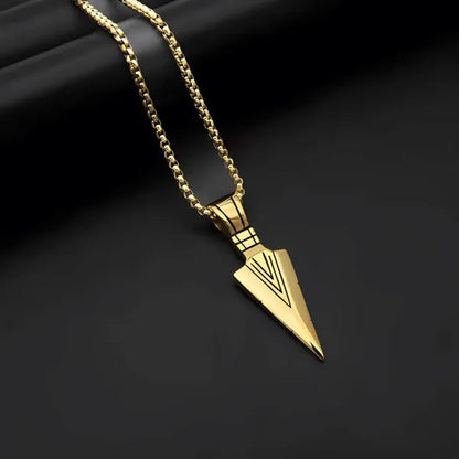Men's Fashion Jewelry Black Gold Silver Color Pendant Long Chain Necklaces Mens Necklaces