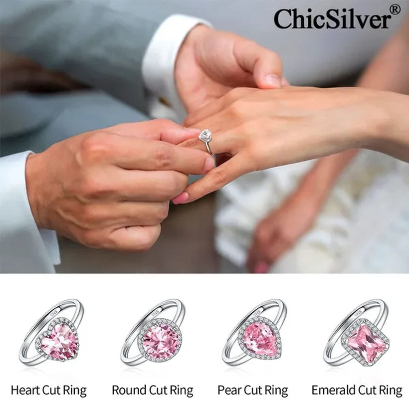 ChicSilver Pear Cut Teardrop Birthstone Promise Wedding Band Ring for Her 925 Sterling Silver Gemstone Jewelry for Women