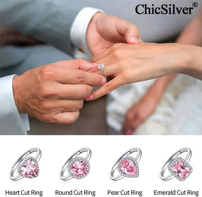 ChicSilver Pear Cut Teardrop Birthstone Promise Wedding Band Ring for Her 925 Sterling Silver Gemstone Jewelry for Women