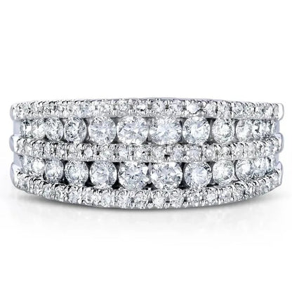 Trendy Micro Pave Diamond Rings for Women Bridal Wedding Ring Jewelry