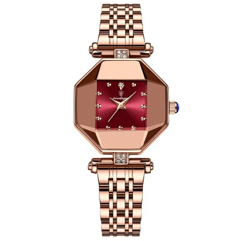 POEDAGAR Rose Gold Fashion Women Watch Stainless Stain Waterproof Ladies Quartz Watches Luxury Female Wristwatch