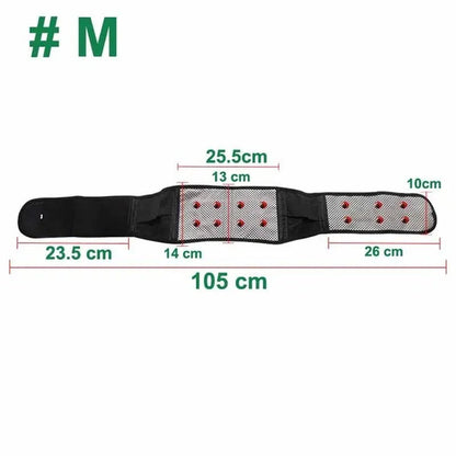 Tourmaline Self-heating Magnetic Therapy Waist Support Belt Lumbar Back Waist Support Brace Double Banded Adjustable Size