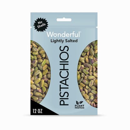 No Shells, Lightly Salted Nuts, 12 Ounce Resealable Bag, Protein Snacks, Gluten Free, Healthy Snack