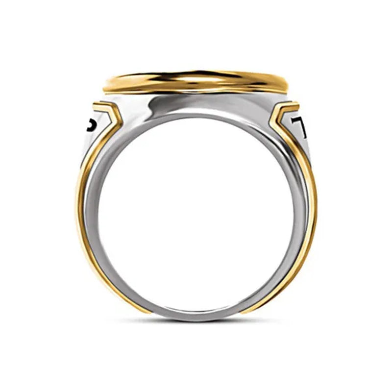 European and American Hot Selling Personality American President Trump Ring Two-Color European and American Punk Jewelry Men
