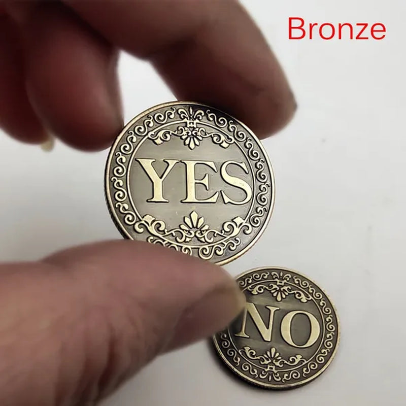 3D Embossed YES NO Decision Lucky Coin Collection Coins