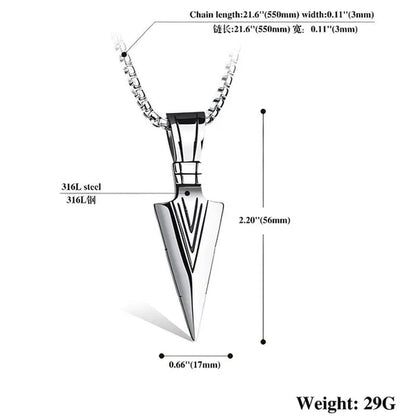 Men's Fashion Jewelry Black Gold Silver Color Pendant Long Chain Necklace Mens Necklaces