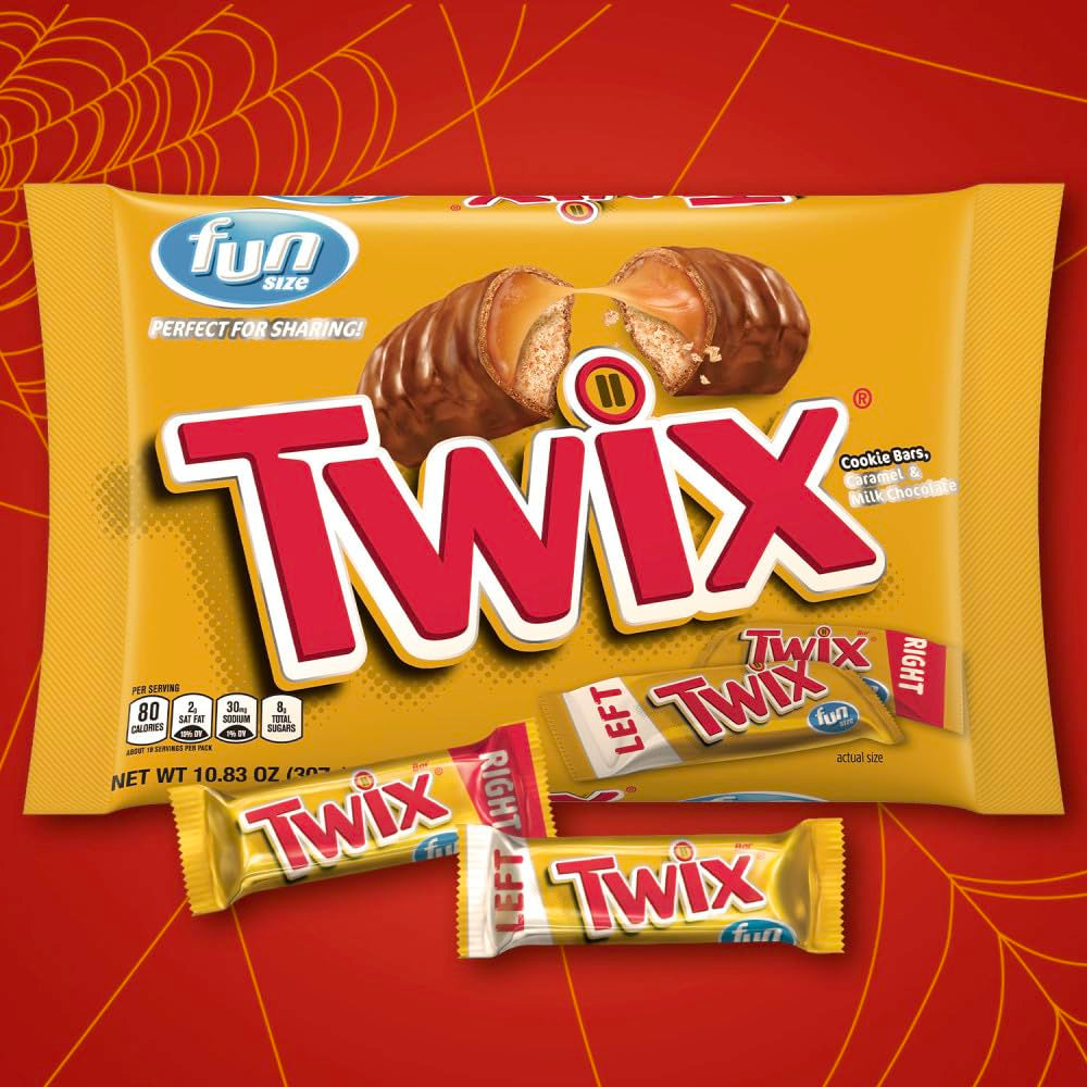 Fun Size Caramel Cookie Chocolate Candy Bars - 10.83 Oz Bulk Candy Bag
