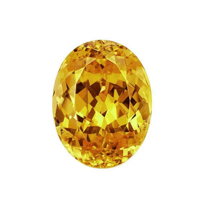 Natural Unheated AAAA 5.50 Cts AAAAA Gemstone Yellow Sapphire 9x11mm Oval Cut Gem Sri-Lanka VVS Loose Gemstone Jewelry
