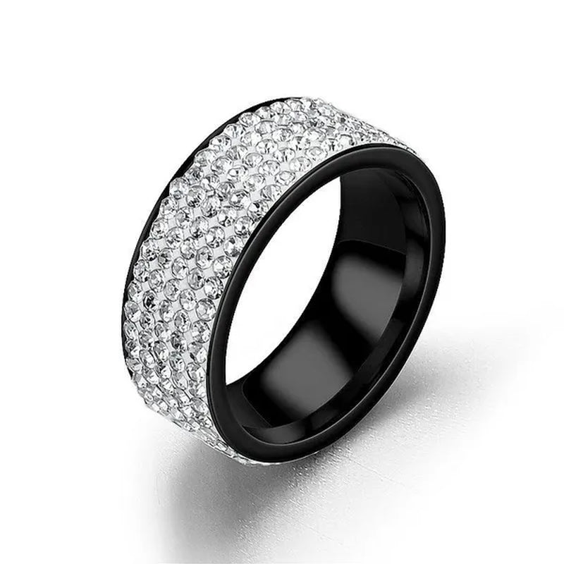 925 Solid Sterling Silver White Sapphire Diamond Wedding Band Sparkling Rings Engagement Anniversary Party Jewelry Size 5-12