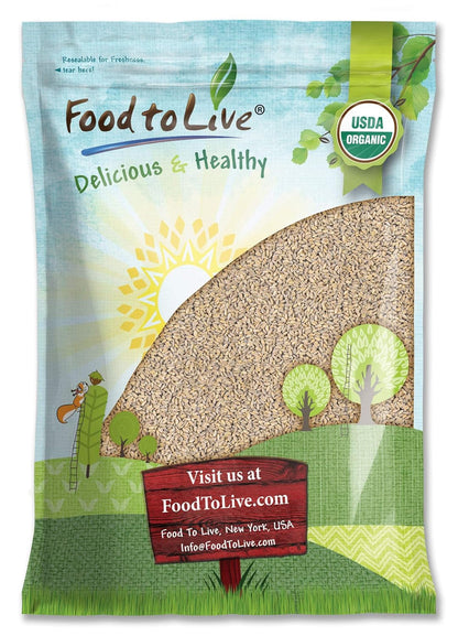 Organic Spelt Berries, 8 Pounds — Non-Gmo, Whole Grain, Non-Irradiated, Vegan Superfood, Bulk, Product of the USA