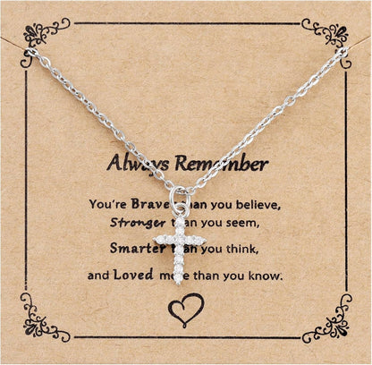 Cross Necklaces for Women Adults Ladies Best Friends Wife Catholic Gift Christening Necklace