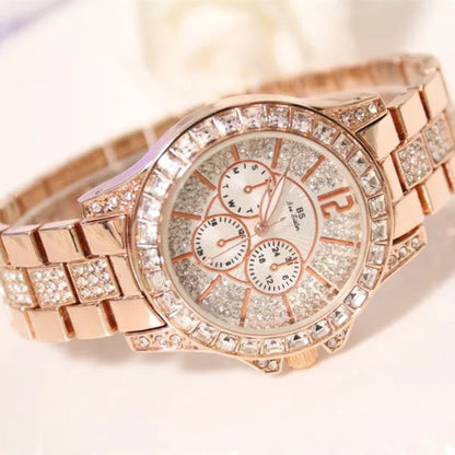 BS Bee Sister Luxury Creative Women Watches Gold Rhinestone Shining Design Bracelet Watches Ladies Women Wrist Watch Montre Femme