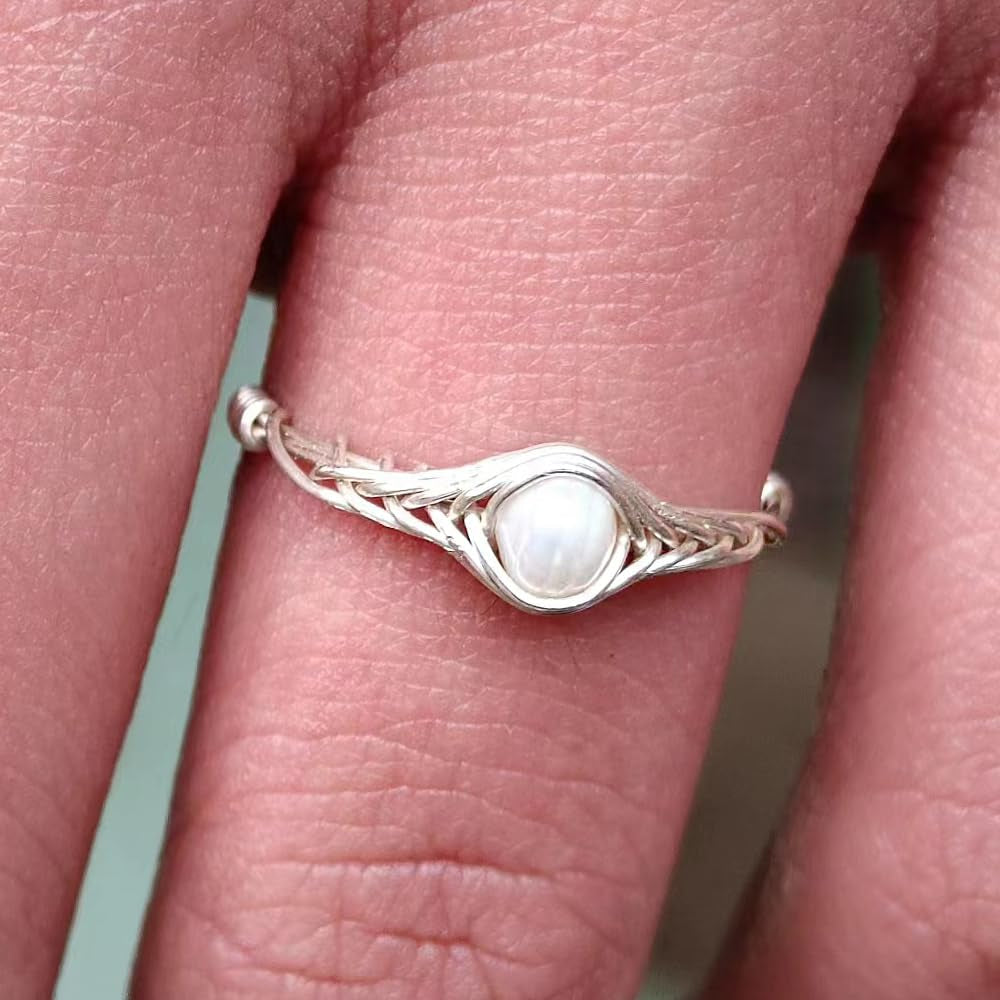 Pearl Rings for Women Sterling Silver Handmade by  (8)