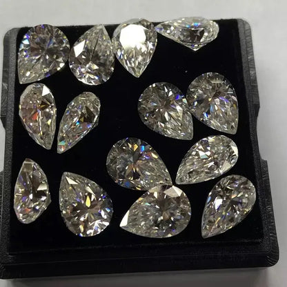 Natural Brilliant Pear Cut 14.00 X 16.00Mm 8.50~9.00 Carat EF Genuine White VVS Loose Moissanite Gemstone