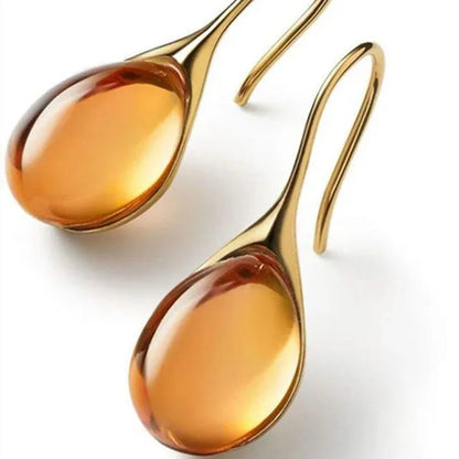 Exquisite Fashion Creative Water Drop Diamond Pendant Earrings Natural Crystal Earrings Jewelry Women's Earrings Wedding Engagement Earrings Jewelry Birthday Party Anniversary Gift