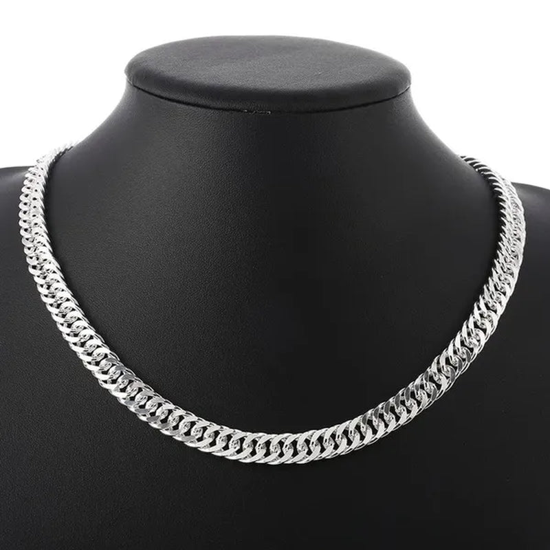 6mm Miami Cuban Link Chain Necklace and Bracelet Set In 925 Sterling Silver