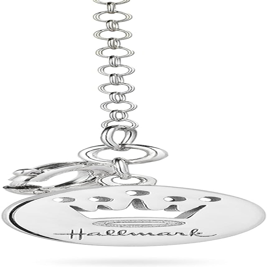 Hallmark Fine Jewelry Sterling Silver and 14K Yellow Gold with 1/6 Cttw Natural White round Diamonds with 13MM Lapis and 2MM Synthetic Turquoise Evil Eye Pendant Necklace, 18" Cable Chain