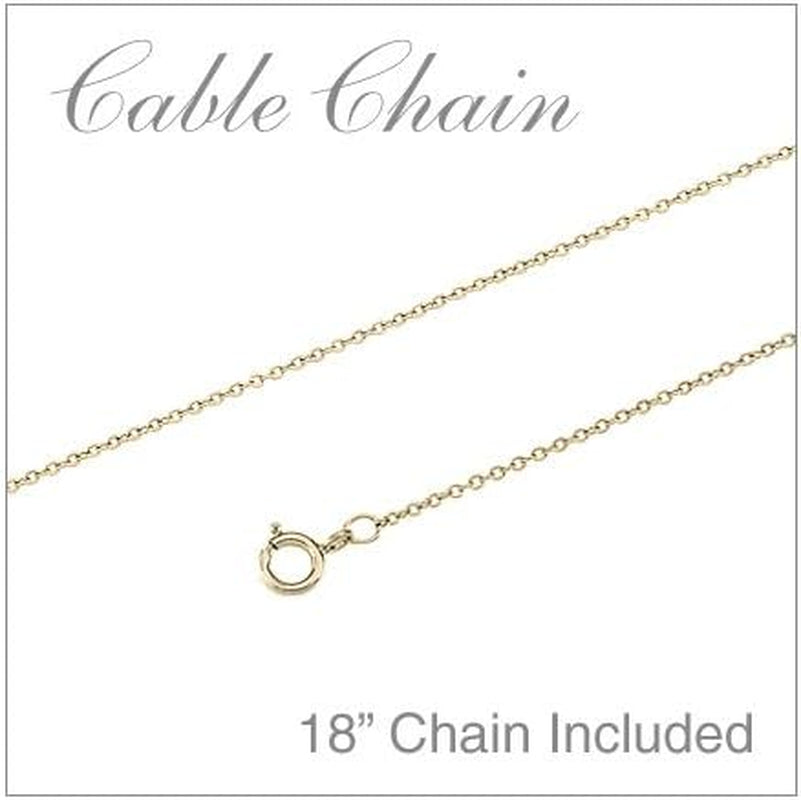 14K Yellow Gold Sapphire and Diamond Cross Pendant with 18" Chain
