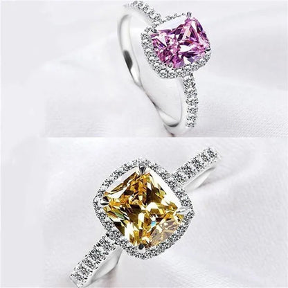 Sterling Silver Rings Brand Fine Jewelry Natural Sapphire Gemstones Opal Birthstone Bride Princess Wedding Engagement Strange Ring