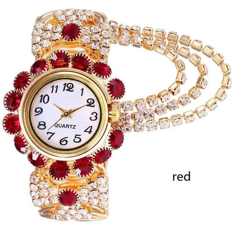 6 Colors New Ladies Diamond Temperament Quartz Watch Fashion Bracelet Watch