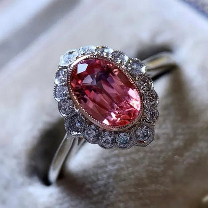 Elegant Beautiful Woman Fashion Classic Ruby Jewelry Exquisite Ring Noble Princess Proposal Engagement Wedding Ring Anniversary Birthday Party Party Christmas Gift Size US4-11 Bague Femme