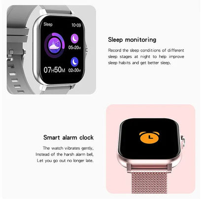 LIGE New Women Smart Watch Men 1.69" Color Screen Full touch Bluetooth Call Smart Bracelet Life Waterproof Fitness Tracker Ladies Health Bracelets Relogio Smartwatch+Gift