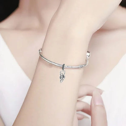 Scorpio 925 Sterling Silver Exquisite Pendant Charm Beads Fit Bracelet Necklace Jewelry Making Charm Diy
