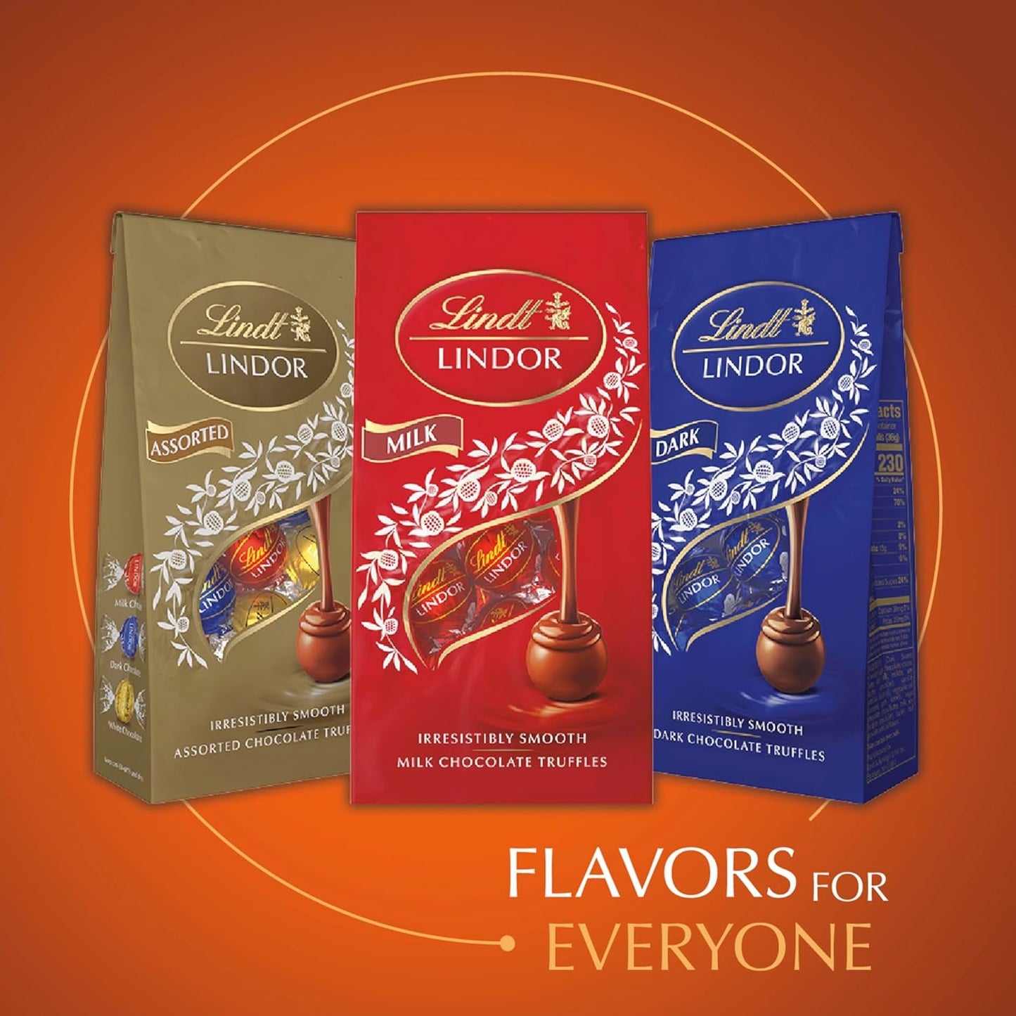 LINDOR Almond Butter Milk Chocolate Candy Truffles, Milk Chocolate with Almond Butter, 5.1 Oz. Bag