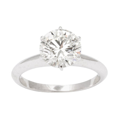 Tiffany & Co. 2.06ct Round Brilliant Diamond Solitaire Platinum Ring