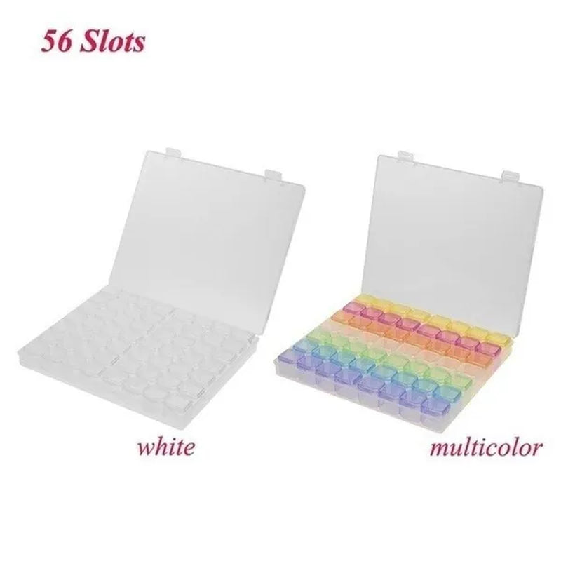 56 Grids Diamond Painting Jewelry Box Earring Embroidery Plastic Storage Case