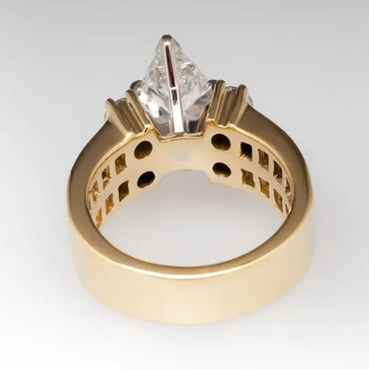 Exquisite Marquise Cut Zircon Rings for Women Engagement Rings Elegant Bridal Wedding Jewelry Gift