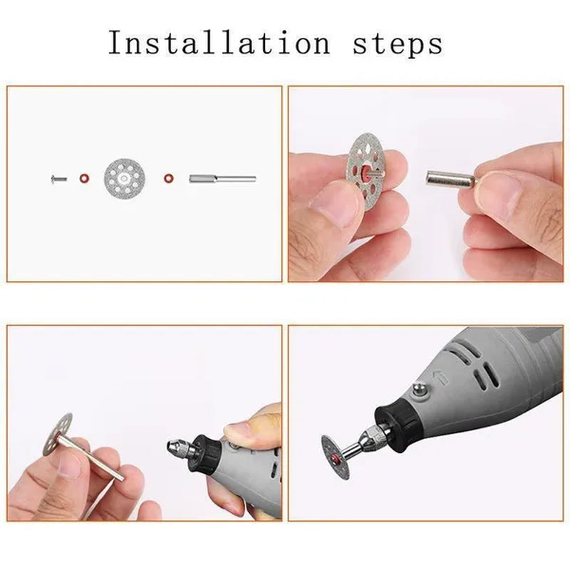 7/32 Pcs Diamond Saw Blade Set HSS Mini Circular Saw Blade for Dremel Rotary Tools Resin Cut-Off Wheels Diamond Cutting Discs