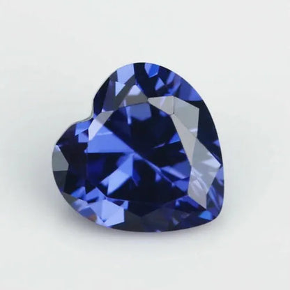 6X6mm AAAAA Blue Sapphire Gems 1.23ct Heart Faceted Cut VVS Loose Gemstone